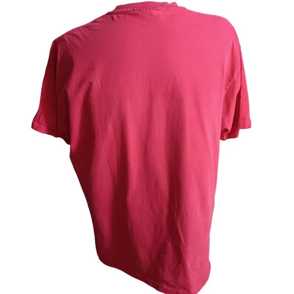 XL Hanes Single Stitch T-shirt Mens Red 100% Cotton 1980's USA Faded Plain - Picture 5 of 5